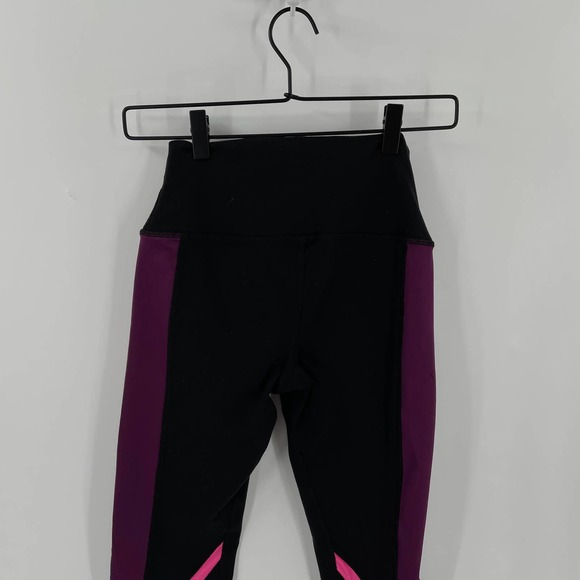 Alo Yoga Black Juneberry Pink High Rise Mesh Full Length Elevate Leggings Size S - Picture 7 of 10